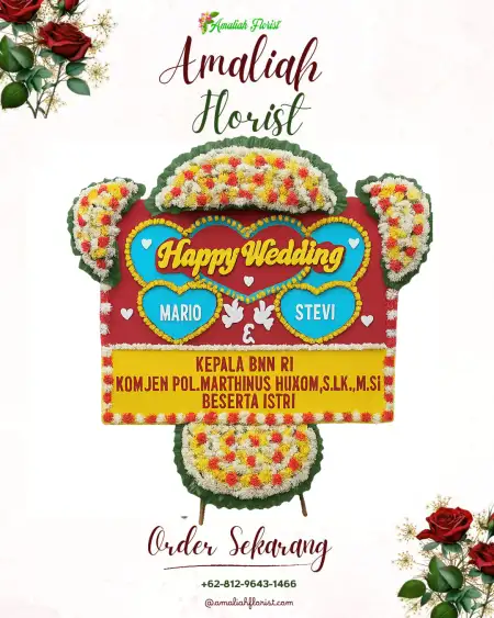 Papan Bunga Pernikahan Sunia